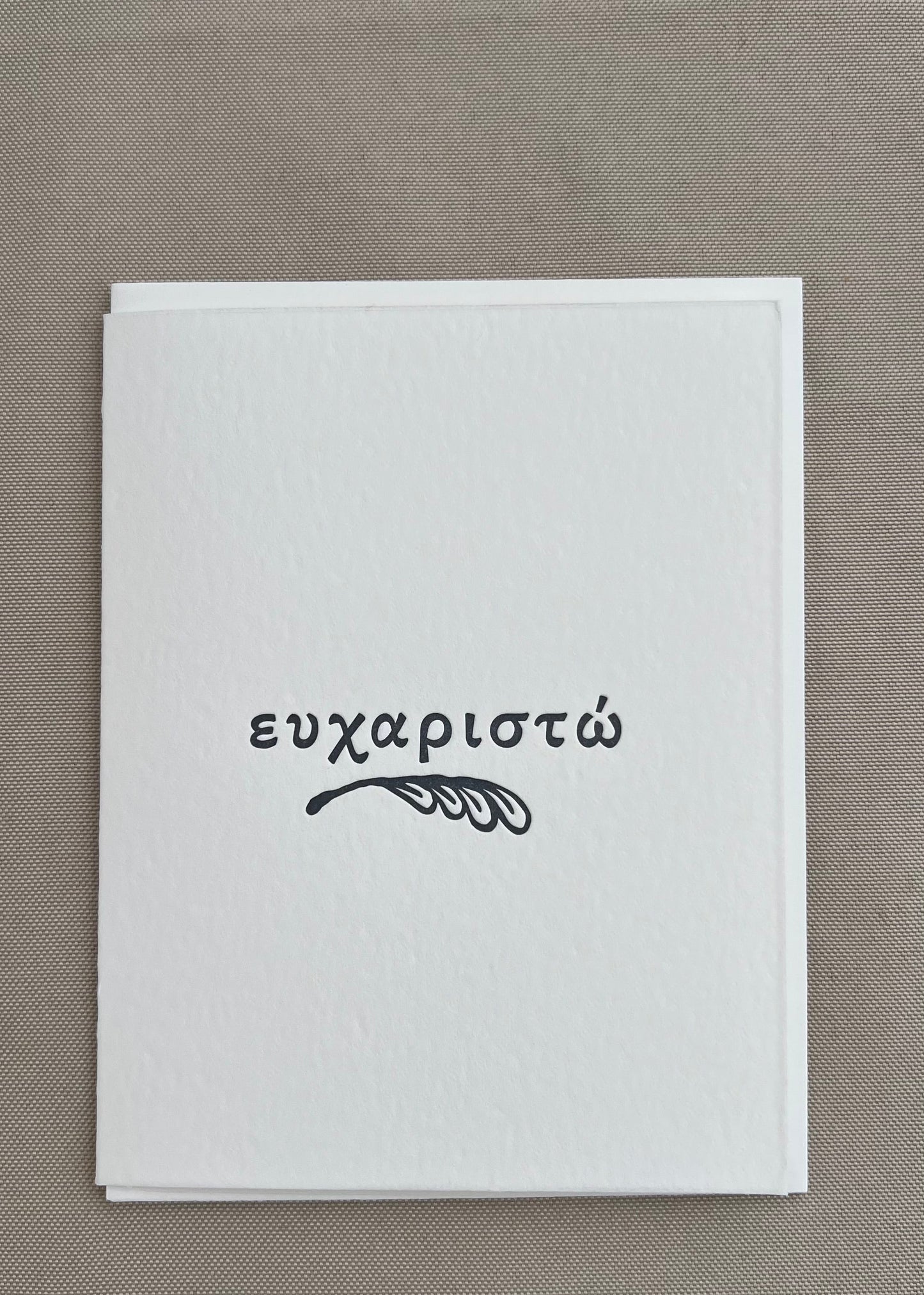 ευχαριστώ (thank you)