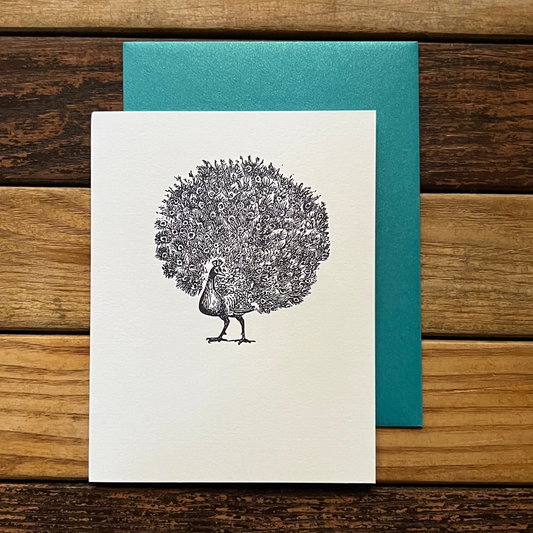 peacock on a card