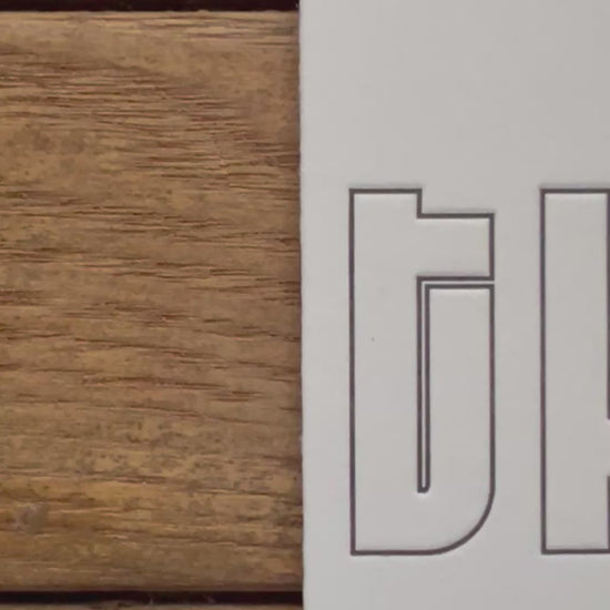 slow mo pan of modern thanks card